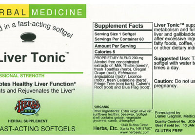 Image of Liver Tonic label