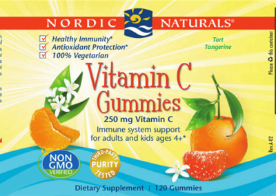 Image of vitamin C bottle label