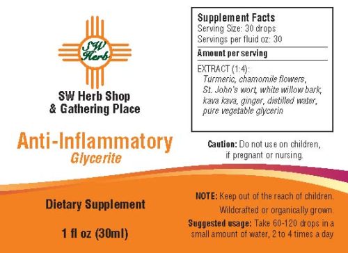 Image of Anti-Inflammatory glycerite label