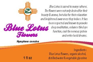Image of blue lotus tincture label