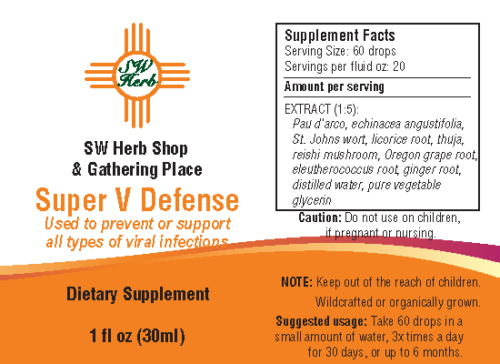 Image of Super V Defense glycerite label