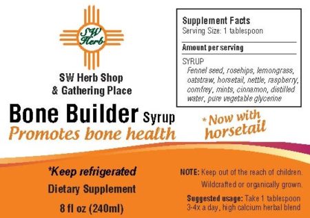 Image of Bone Builder syrup label