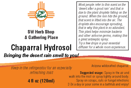 Image of Chaparral Hydrosol label