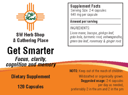 Image of Get Smarter capsules label